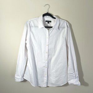 Banana Republic Riley Tailored Fit Button Down Shirt - White - Size 14